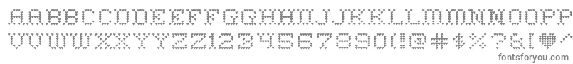 heart sweet heart-fontti – harmaat kirjasimet valkoisella taustalla