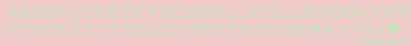 Шрифт heart sweet heart – зелёные шрифты на розовом фоне