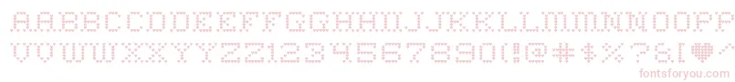 heart sweet heart-fontti – vaaleanpunaiset fontit valkoisella taustalla