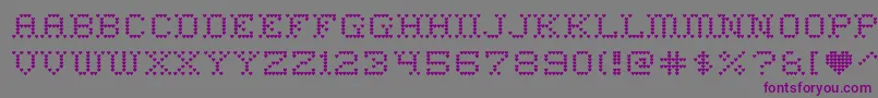 heart sweet heart Font – Purple Fonts on Gray Background