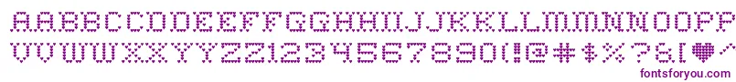heart sweet heart-Schriftart – Violette Schriften auf weißem Hintergrund