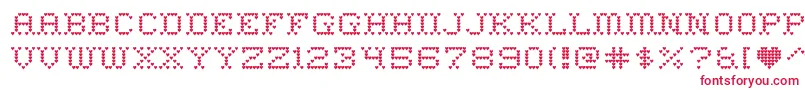 heart sweet heart-fontti – punaiset fontit valkoisella taustalla