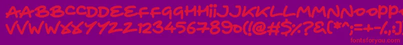 Heart To Heart Font – Red Fonts on Purple Background