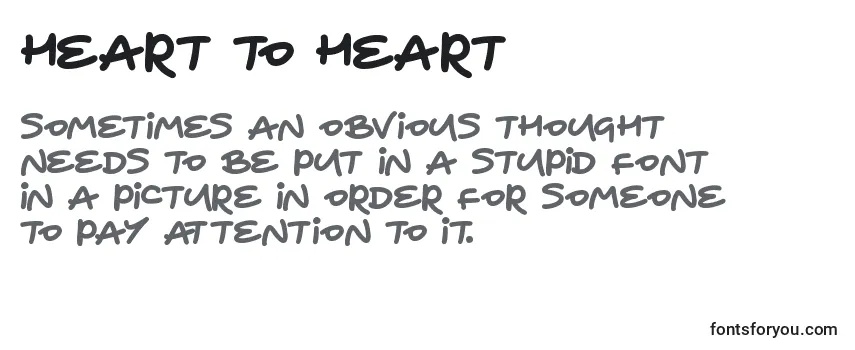 Schriftart Heart To Heart
