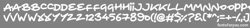 フォントHeart To Heart – 灰色の背景に白い文字