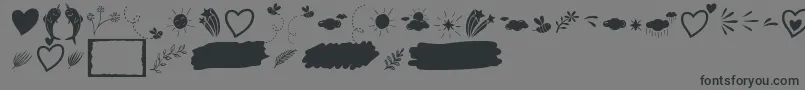 Heart Warming Extra Font by Situjuh 7NTypes Font – Black Fonts on Gray Background