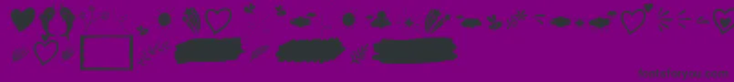 Heart Warming Extra Font by Situjuh 7NTypes Font – Black Fonts on Purple Background
