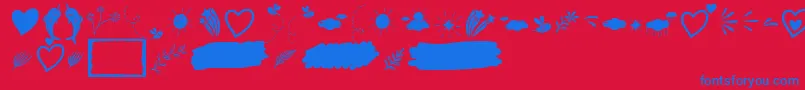 Подробнее о шрифте Heart Warming Extra Font by Situjuh 7NTypes Шрифт Heart Warming Extra Font by Situjuh 7NTypes – синие шрифты на красном фоне