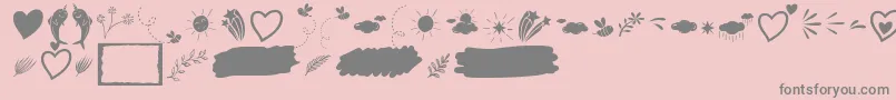 Шрифт Heart Warming Extra Font by Situjuh 7NTypes – серые шрифты на розовом фоне