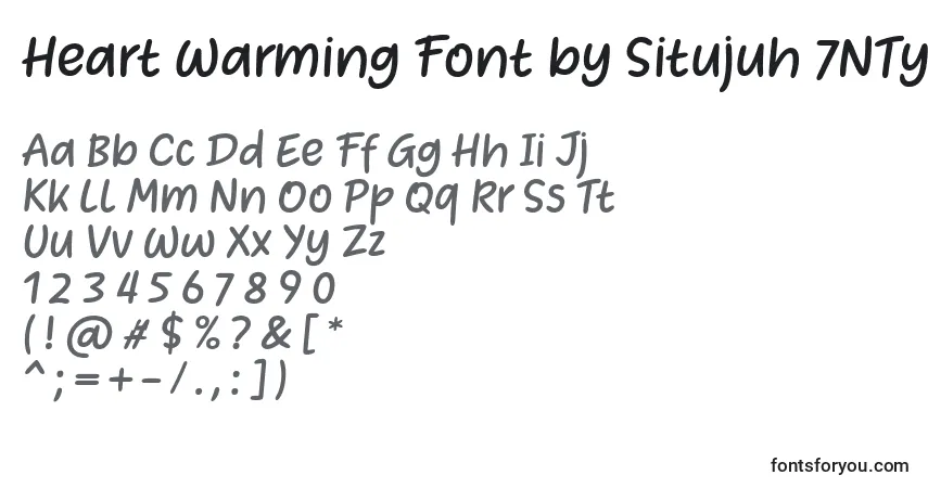 Шрифт Heart Warming Font by Situjuh 7NTypes – алфавит, цифры, специальные символы