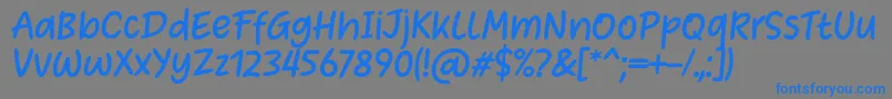Heart Warming Font by Situjuh 7NTypes Font – Blue Fonts on Gray Background