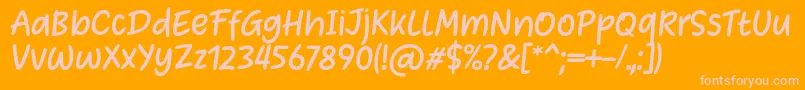 Шрифт Heart Warming Font by Situjuh 7NTypes – розовые шрифты на оранжевом фоне