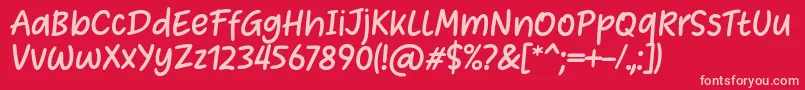 Police Heart Warming Font by Situjuh 7NTypes – polices roses sur fond rouge