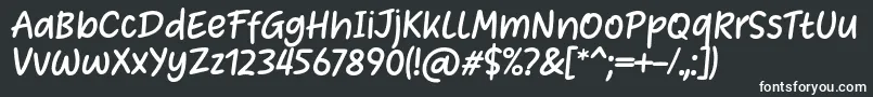 Heart Warming Font by Situjuh 7NTypes-Schriftart – Weiße Schriften auf schwarzem Hintergrund