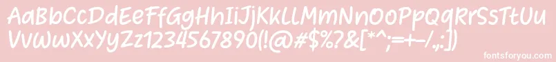 Heart Warming Font by Situjuh 7NTypes Font – White Fonts on Pink Background