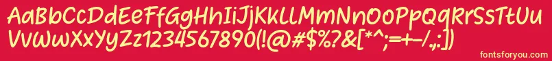fuente Heart Warming Font by Situjuh 7NTypes – Fuentes Amarillas Sobre Fondo Rojo