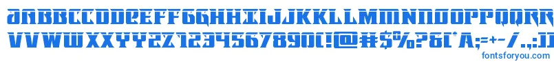 フォントLifeforcelaser – 白い背景に青い文字