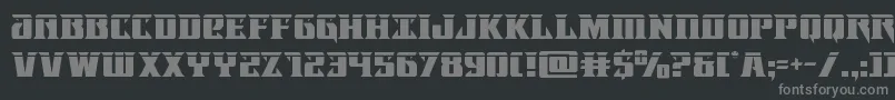 フォントLifeforcelaser – 黒い背景に灰色の文字