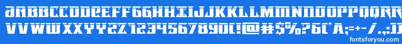 Czcionka Lifeforcelaser – białe czcionki na niebieskim tle