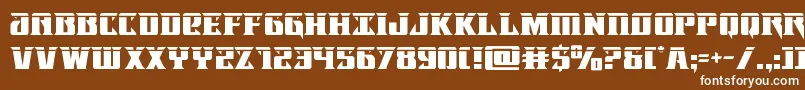 フォントLifeforcelaser – 茶色の背景に白い文字