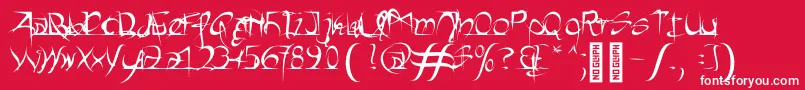 Heartbeats Bold Font – White Fonts on Red Background