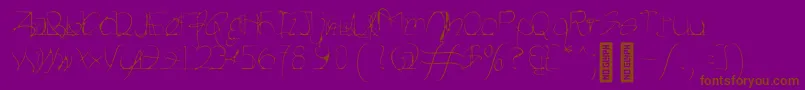Heartbeats Light Font – Brown Fonts on Purple Background