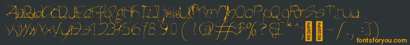 Heartbeats Light Font – Orange Fonts on Black Background