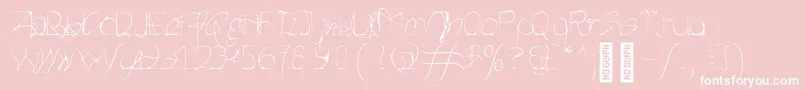 Heartbeats Light Font – White Fonts on Pink Background