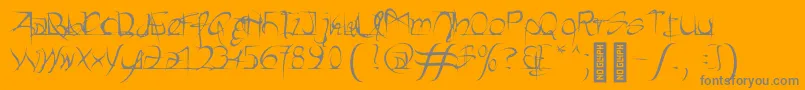 Heartbeats Medium-Schriftart – Graue Schriften auf orangefarbenem Hintergrund