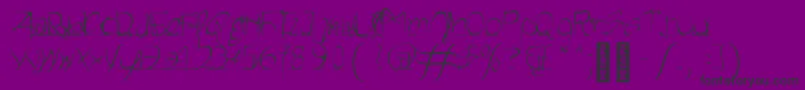 Heartbeats Regular-Schriftart – Schwarze Schriften auf violettem Hintergrund