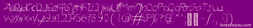 Heartbeats Regular Font – Pink Fonts on Purple Background