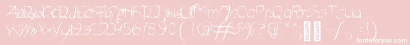 Heartbeats Regular-Schriftart – Weiße Schriften auf rosa Hintergrund