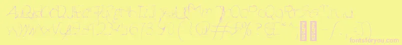 HeartbeatsGX Font – Pink Fonts on Yellow Background