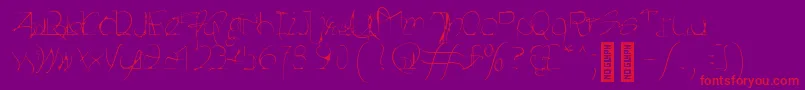 HeartbeatsGX Font – Red Fonts on Purple Background