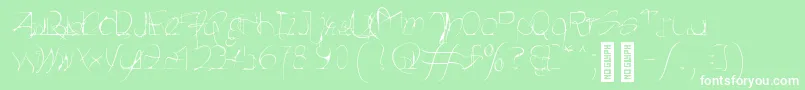 HeartbeatsGX Font – White Fonts on Green Background