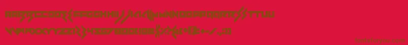 Heartbreaker Font – Brown Fonts on Red Background