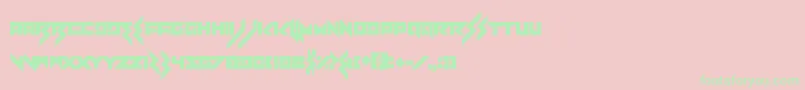 Heartbreaker Font – Green Fonts on Pink Background