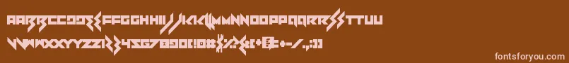 フォントHeartbreaker – 茶色の背景にピンクのフォント