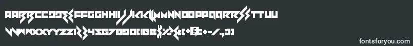 フォントHeartbreaker – 黒い背景に白い文字