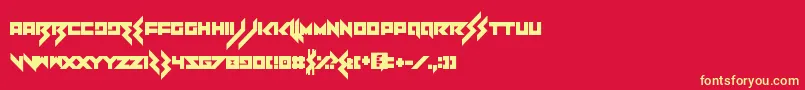 Heartbreaker Font – Yellow Fonts on Red Background