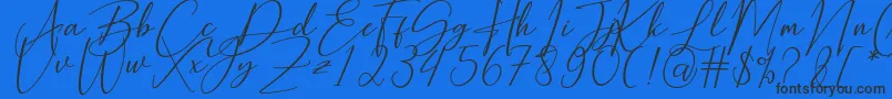 Hearth Stone Font – Black Fonts on Blue Background