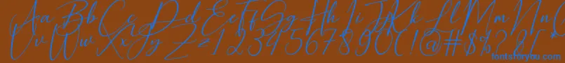 Hearth Stone Font – Blue Fonts on Brown Background