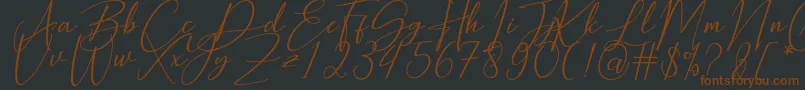 Шрифт Hearth Stone – коричневые шрифты на чёрном фоне