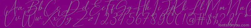 Hearth Stone Font – Gray Fonts on Purple Background