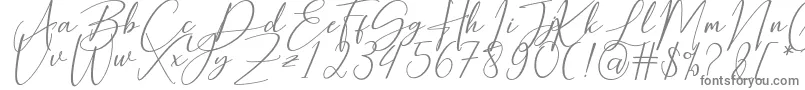 Hearth Stone-fontti – harmaat kirjasimet valkoisella taustalla