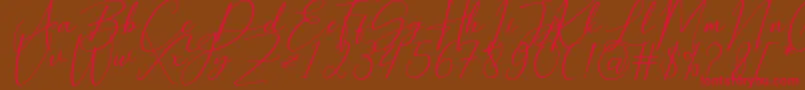 Hearth Stone Font – Red Fonts on Brown Background