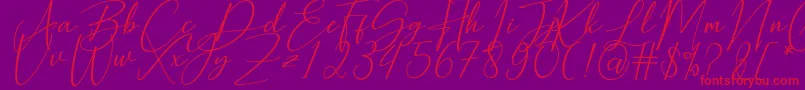 Hearth Stone Font – Red Fonts on Purple Background