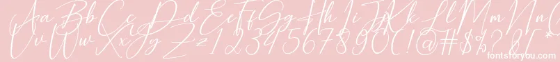 Hearth Stone Font – White Fonts on Pink Background