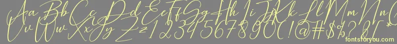 Hearth Stone Font – Yellow Fonts on Gray Background