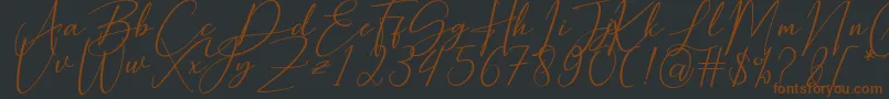 Hearth Stone-fontti – ruskeat fontit mustalla taustalla